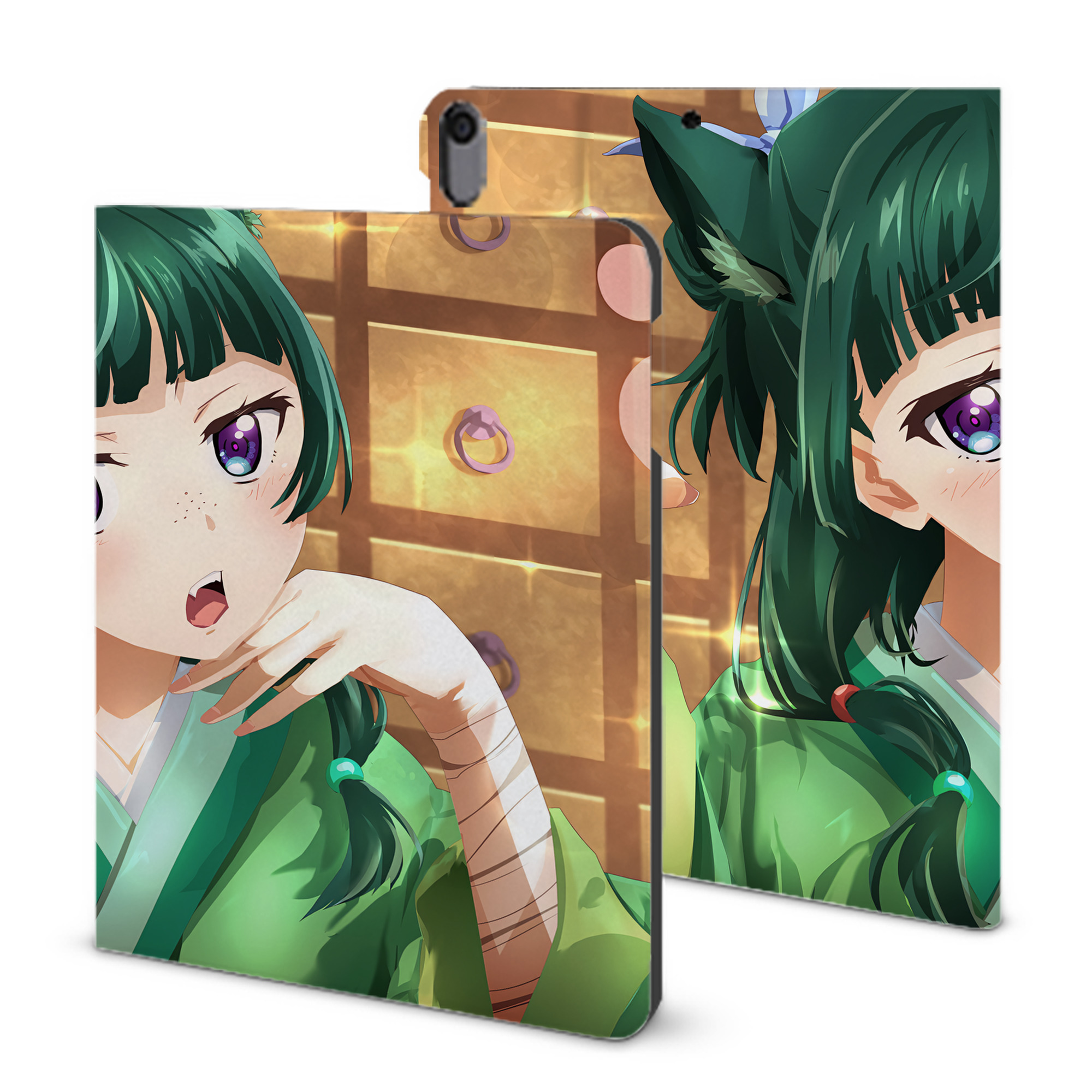 （画像用） 薬屋のひとりごと The Apothecary Diaries IPad ケース ブック型 PUレザー TPU 耐衝撃 軽量 薄型 ペン収納なし 全面保護 IPad 各モデル対応